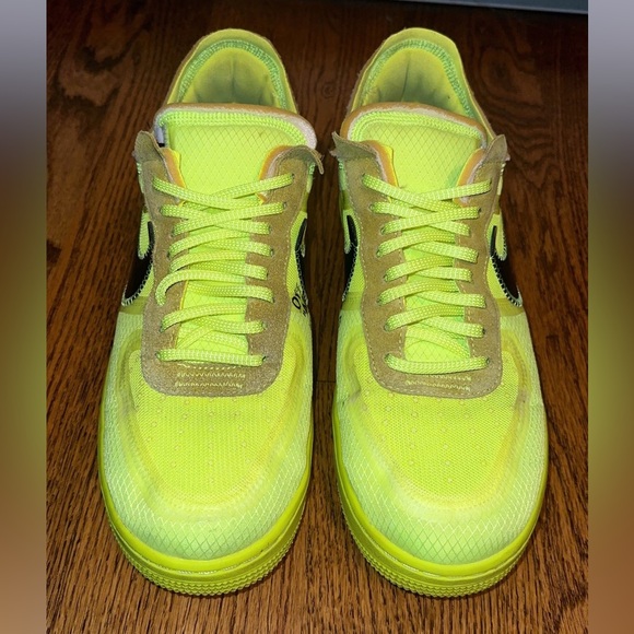 Nike Air Force 1 Low “Off-White Volt” Used Size 12 - Picture 3 of 7